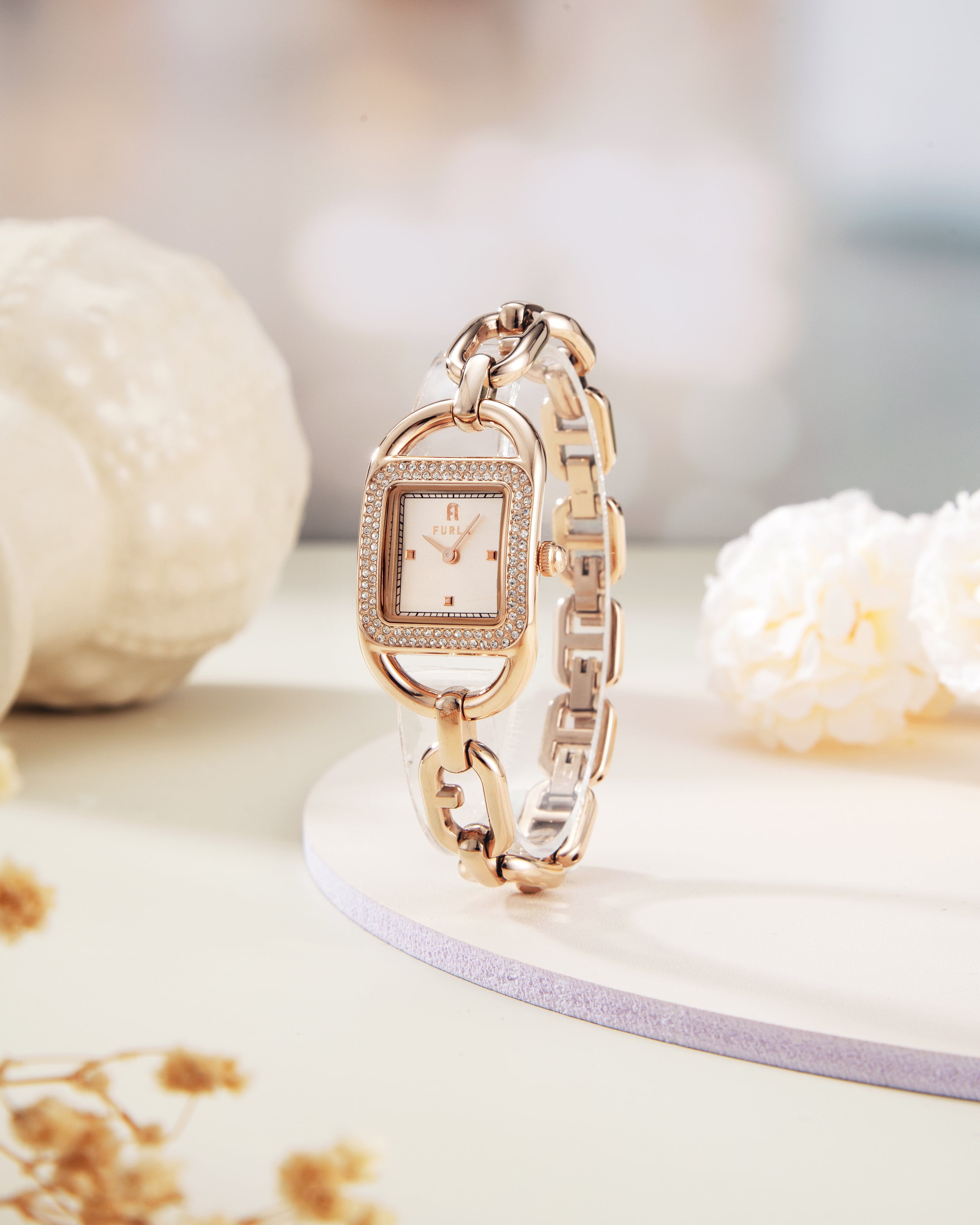 Đồng Hồ Nữ Chain Square Logo