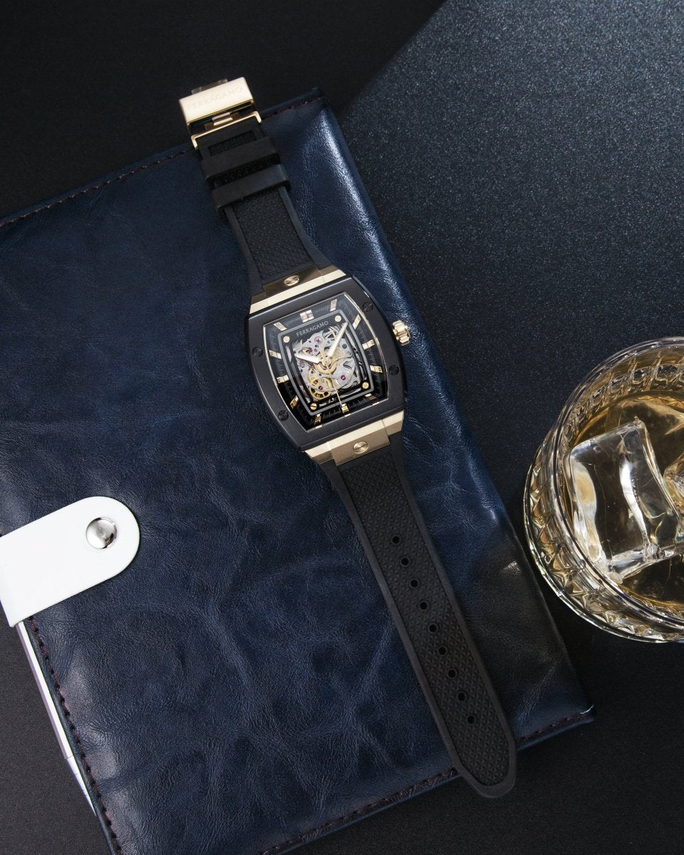 FERRAGAMO Đồng Hồ Nam F8 Tonneau Skeleton SFSU00324 - L&M Luxury Timepieces