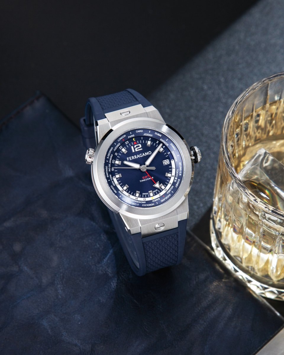 FERRAGAMO Đồng Hồ Nam F8 Worldtime Gmt SFHA00124 - L&M Luxury Timepieces