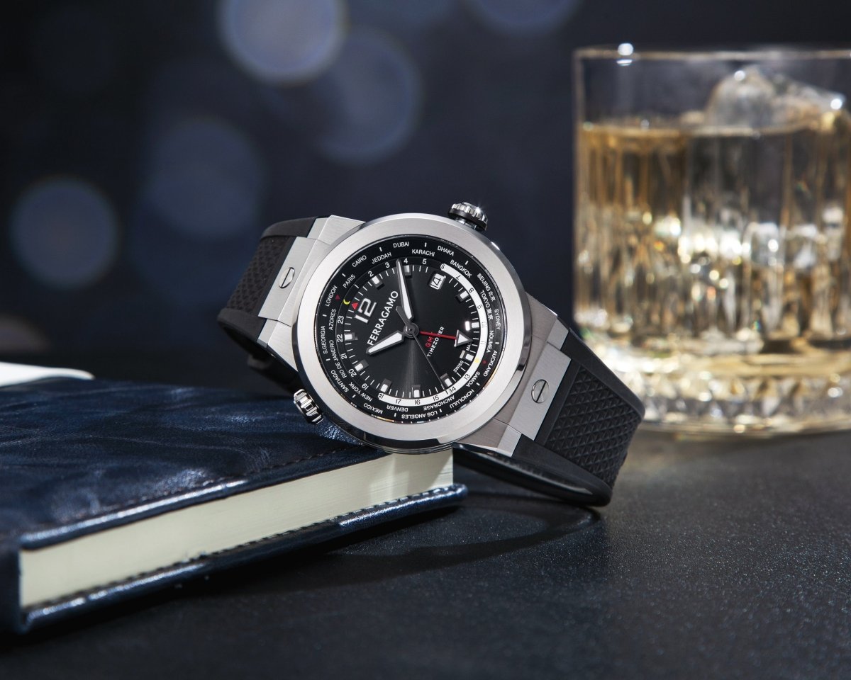 FERRAGAMO Đồng Hồ Nam F8 Worldtime Gmt SFHA00224 - L&M Luxury Timepieces