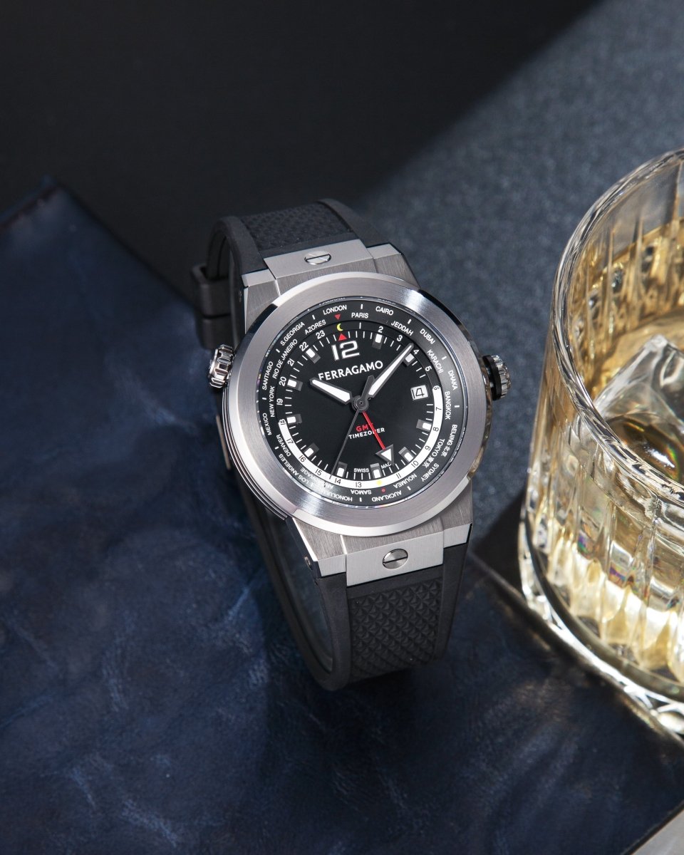 FERRAGAMO Đồng Hồ Nam F8 Worldtime Gmt SFHA00224 - L&M Luxury Timepieces