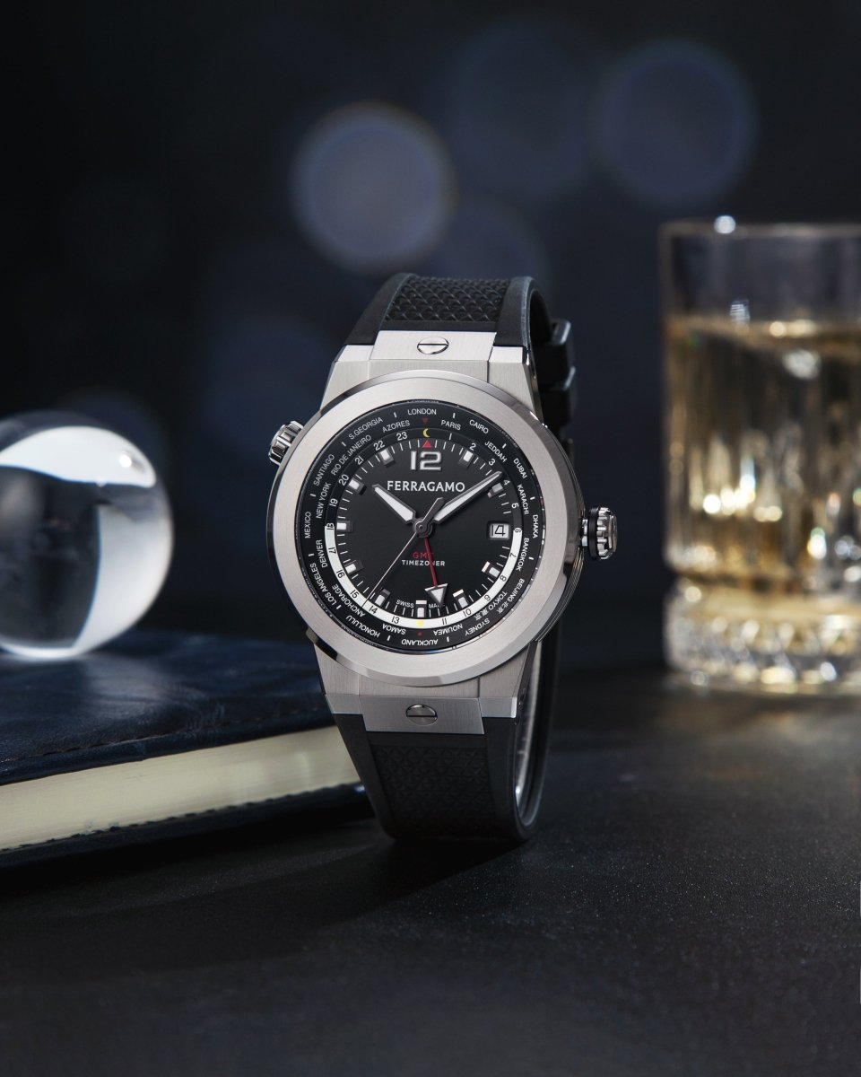 FERRAGAMO Đồng Hồ Nam F8 Worldtime Gmt SFHA00224 - L&M Luxury Timepieces