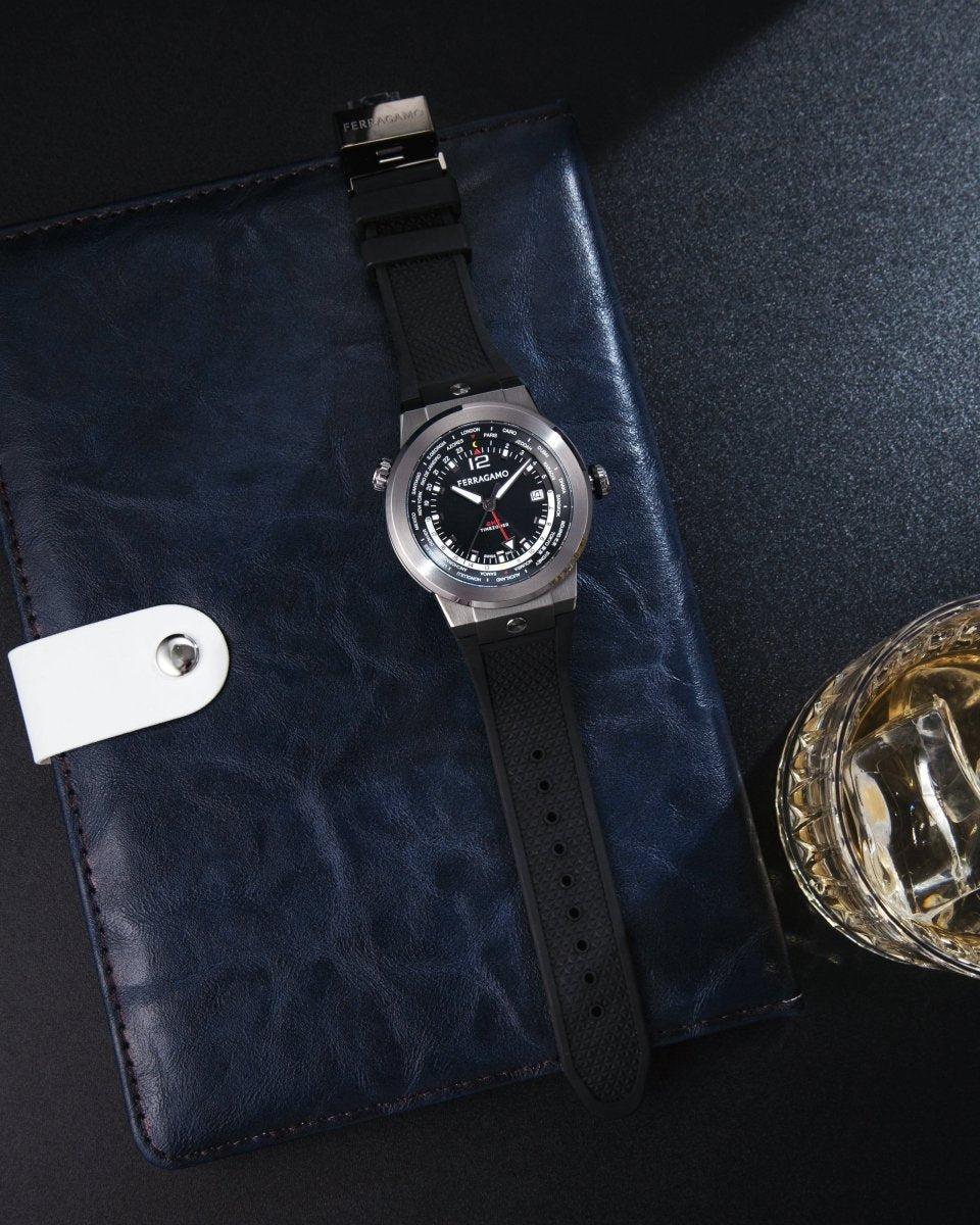 FERRAGAMO Đồng Hồ Nam F8 Worldtime Gmt SFHA00224 - L&M Luxury Timepieces