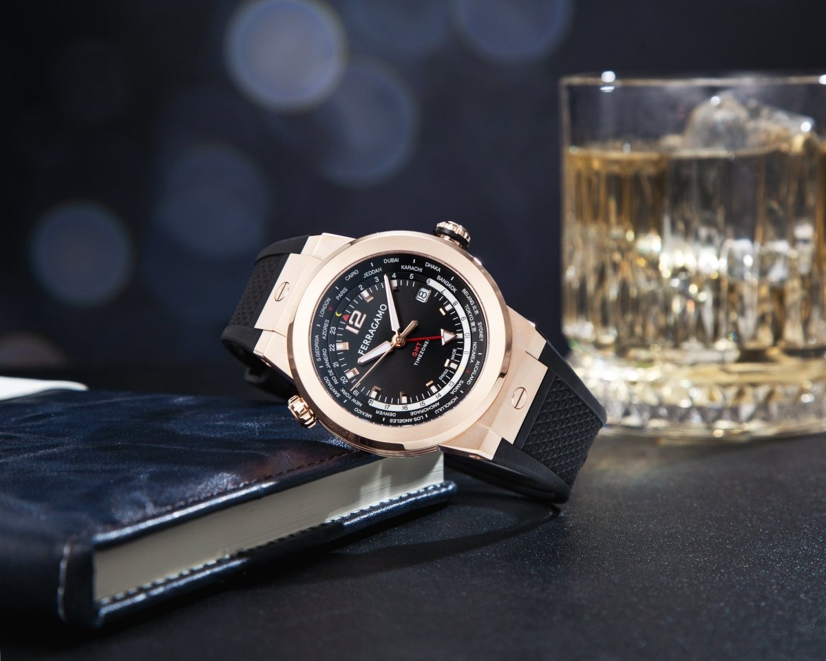 FERRAGAMO Đồng Hồ Nam F8 Worldtime Gmt SFHA00324 - L&M Luxury Timepieces