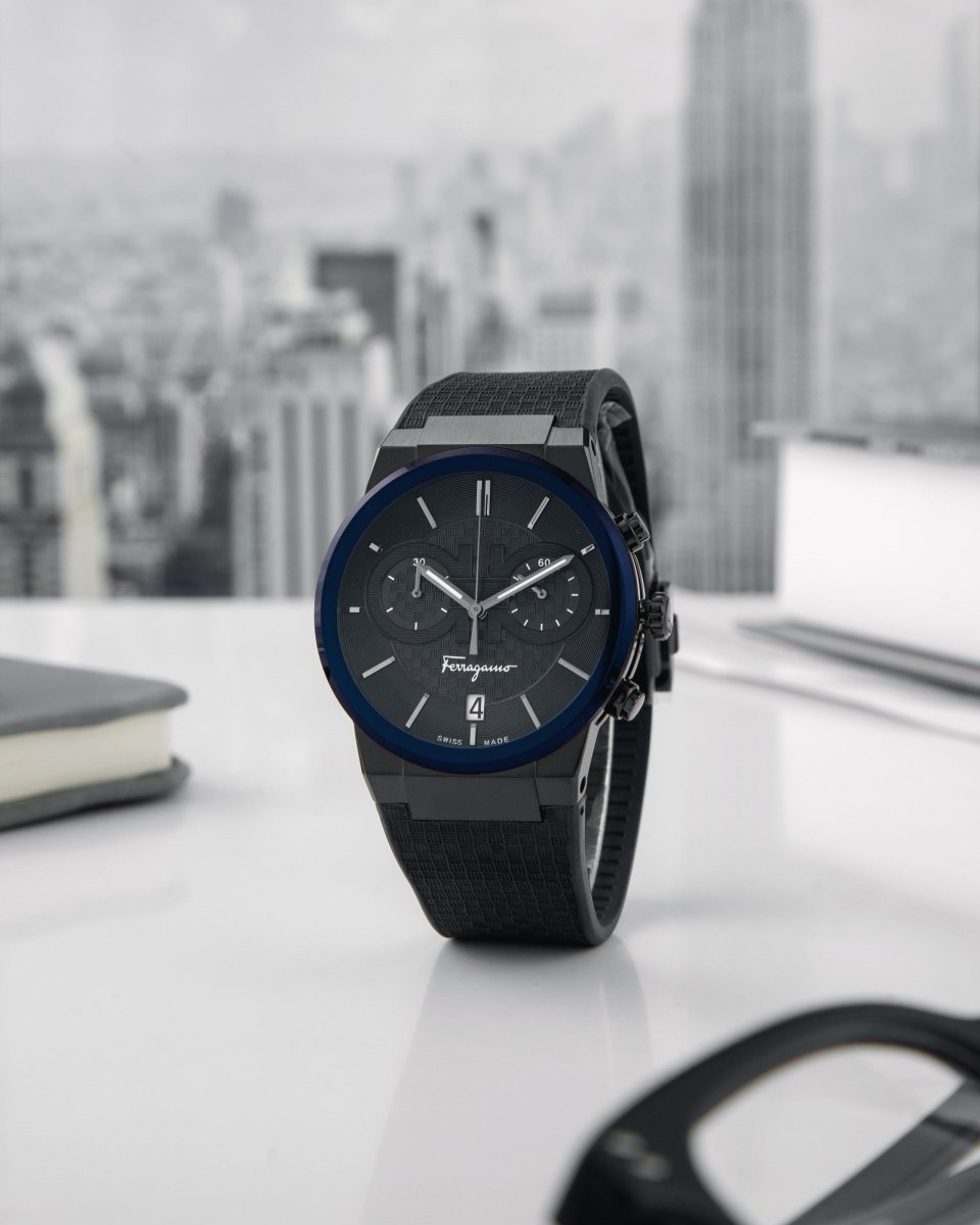 FERRAGAMO Đồng Hồ Nam Sapphire Chrono SFME00621 - L&M Luxury Timepieces