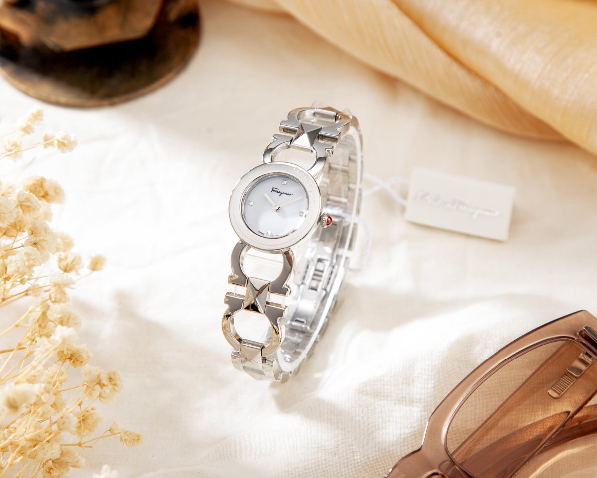 FERRAGAMO Đồng Hồ Nữ Double Gancini Stud SFMI00122 - L&M Luxury Timepieces