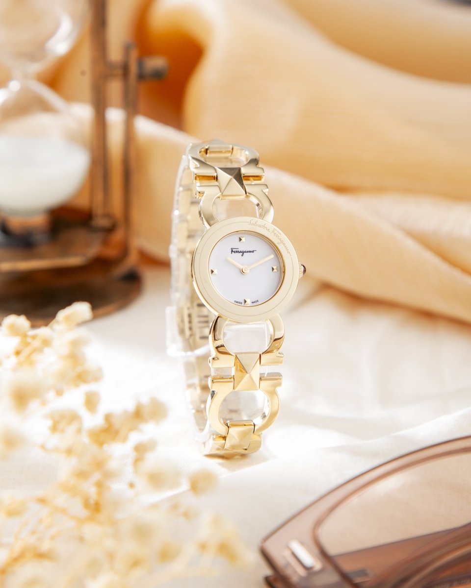 FERRAGAMO Đồng Hồ Nữ Double Gancini Stud SFMI00222 - L&M Luxury Timepieces