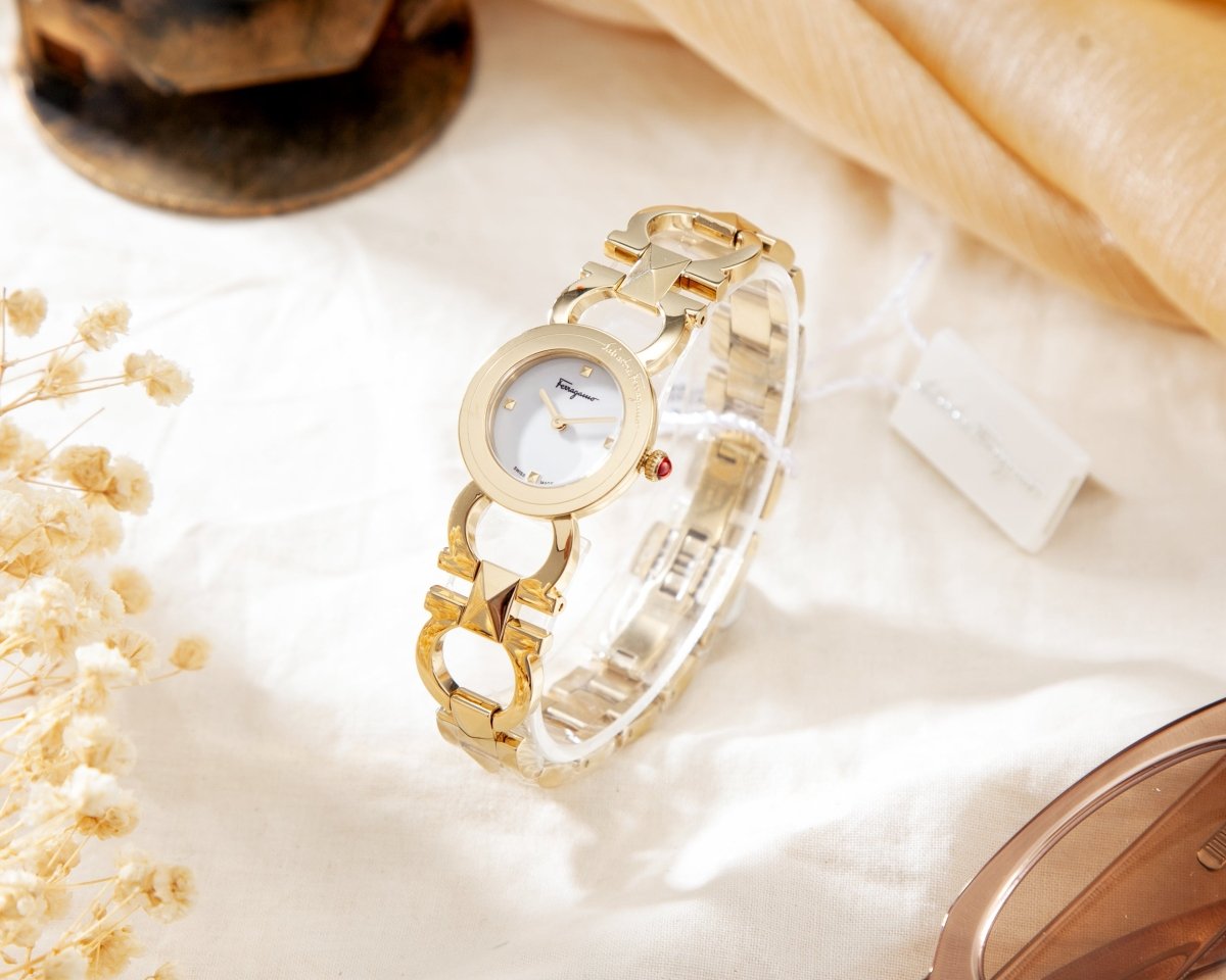 FERRAGAMO Đồng Hồ Nữ Double Gancini Stud SFMI00222 - L&M Luxury Timepieces