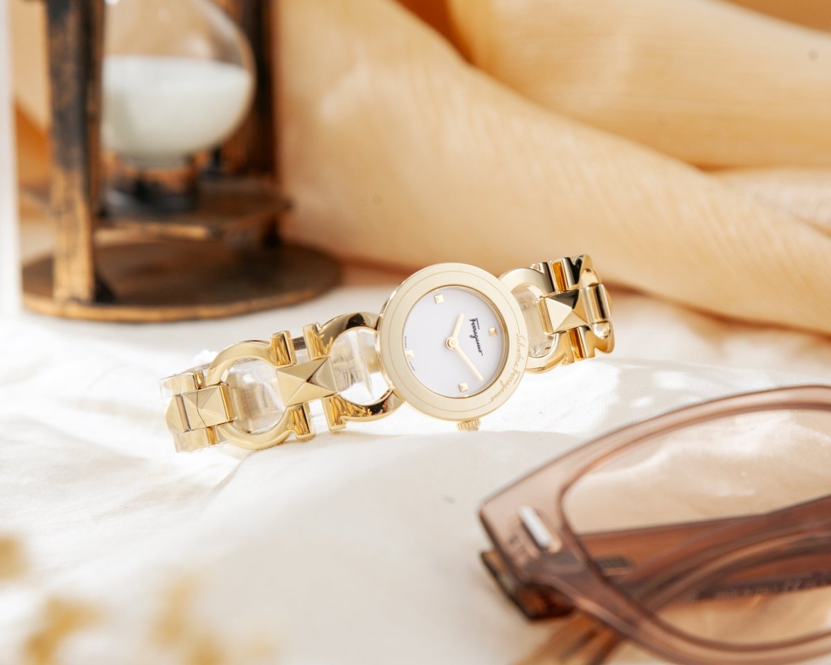 FERRAGAMO Đồng Hồ Nữ Double Gancini Stud SFMI00222 - L&M Luxury Timepieces