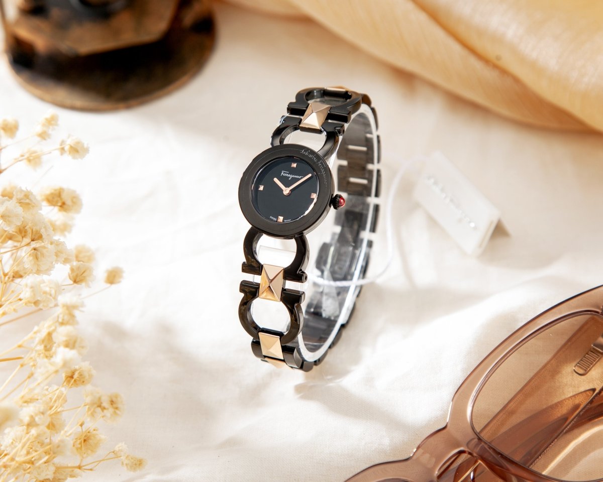 FERRAGAMO Đồng Hồ Nữ Double Gancini Stud SFMI00422 - L&M Luxury Timepieces