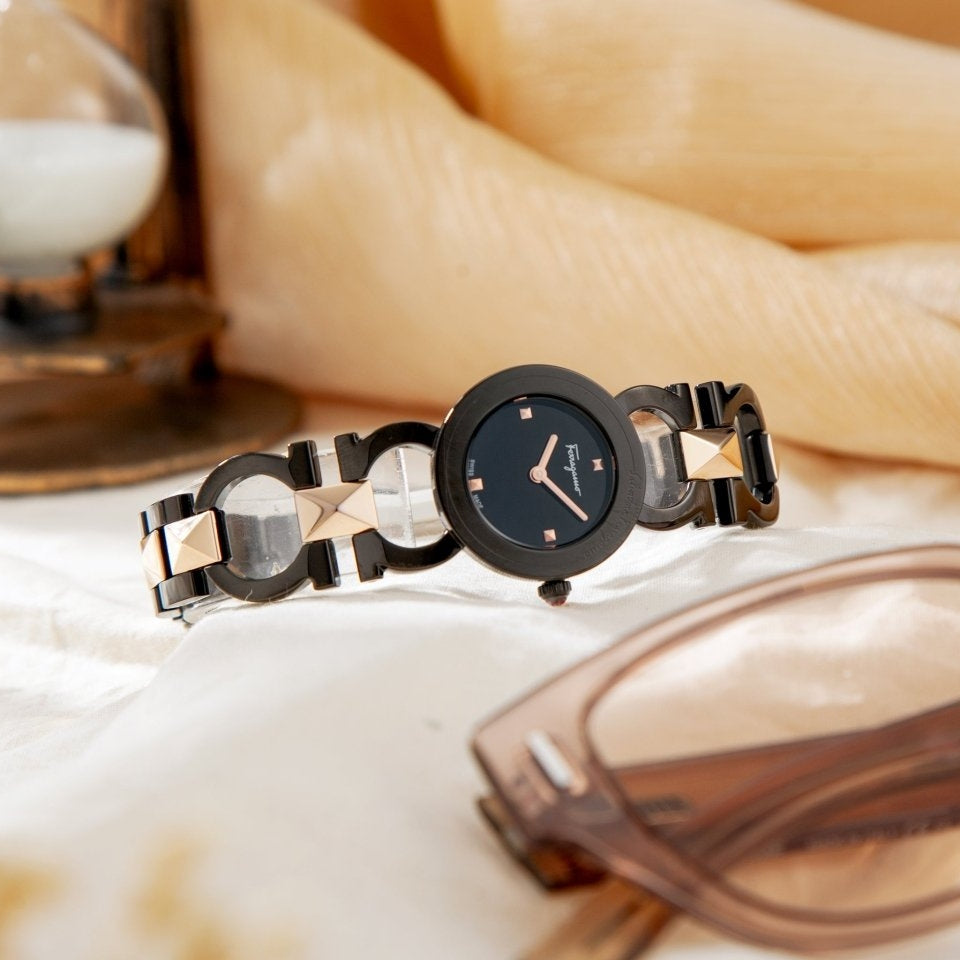 FERRAGAMO Đồng Hồ Nữ Double Gancini Stud SFMI00422 - L&M Luxury Timepieces