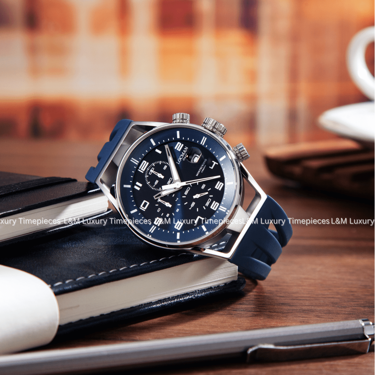 LOCMAN Đồng Hồ Nam Montecristo Chronograph Quartz 0542A02S - 00blwhsb - L&M Luxury Timepieces