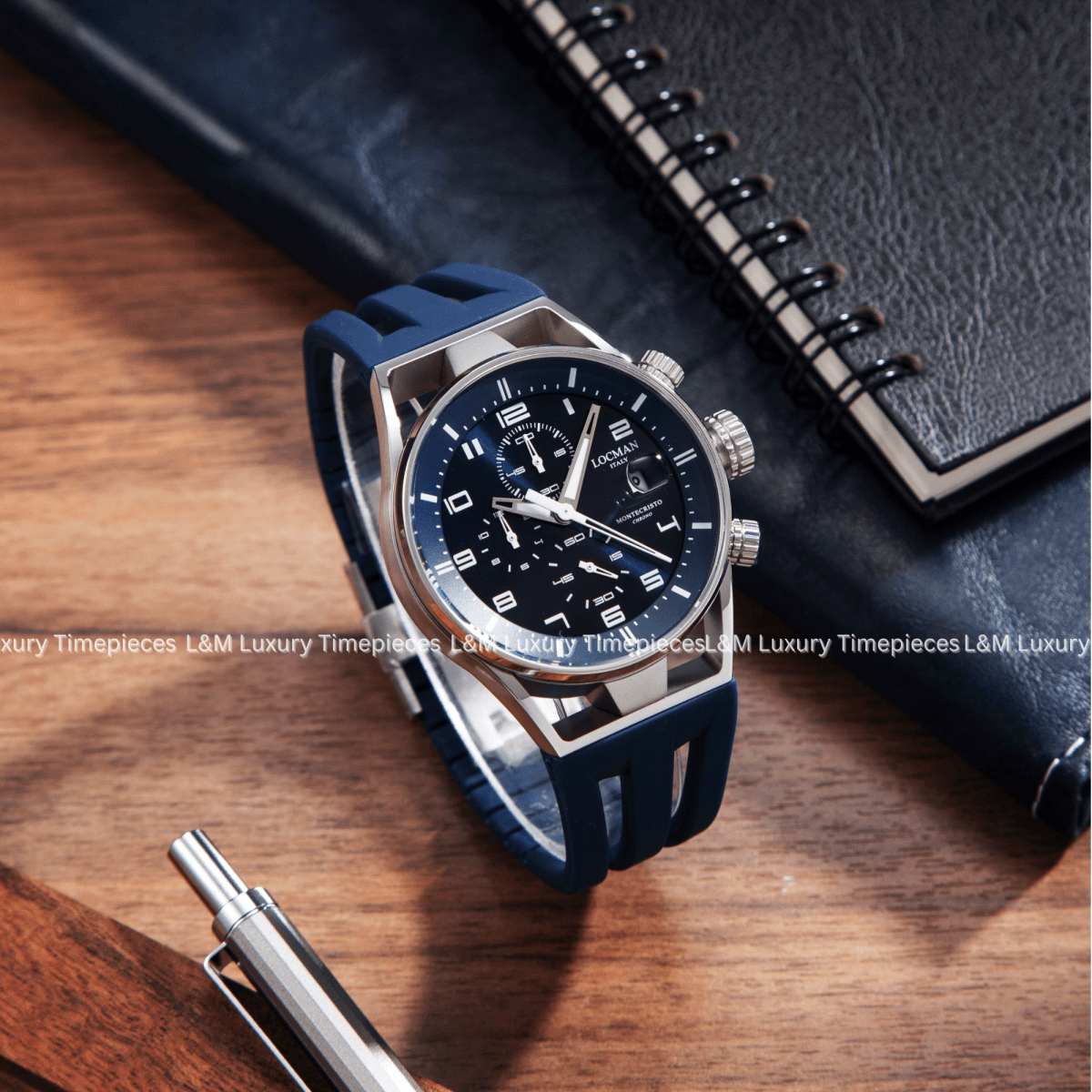 LOCMAN Đồng Hồ Nam Montecristo Chronograph Quartz 0542A02S - 00blwhsb - L&M Luxury Timepieces