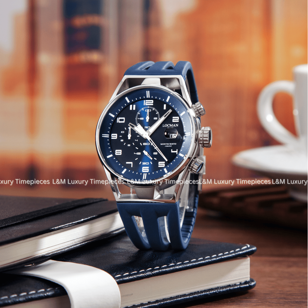 LOCMAN Đồng Hồ Nam Montecristo Chronograph Quartz 0542A02S - 00blwhsb - L&M Luxury Timepieces