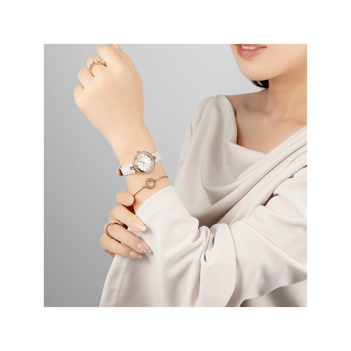 FURLA Logo Links Rose Gold Gift Set FGWJ001BU - L&M Luxury Timepieces