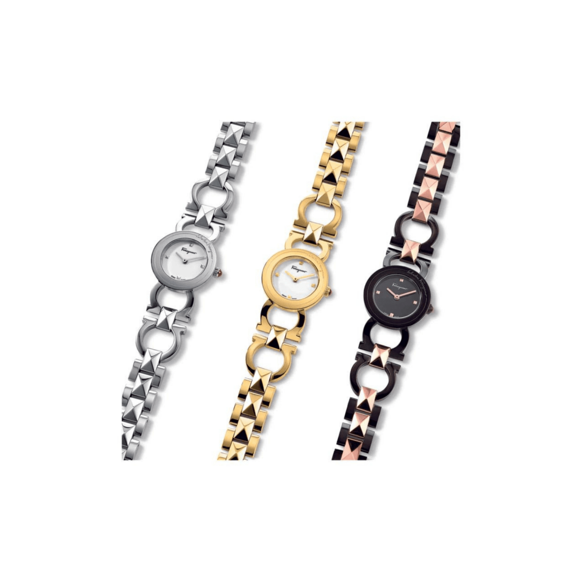 Salvatore Ferragamo Double Gancini Stud - L&M Luxury Timepieces