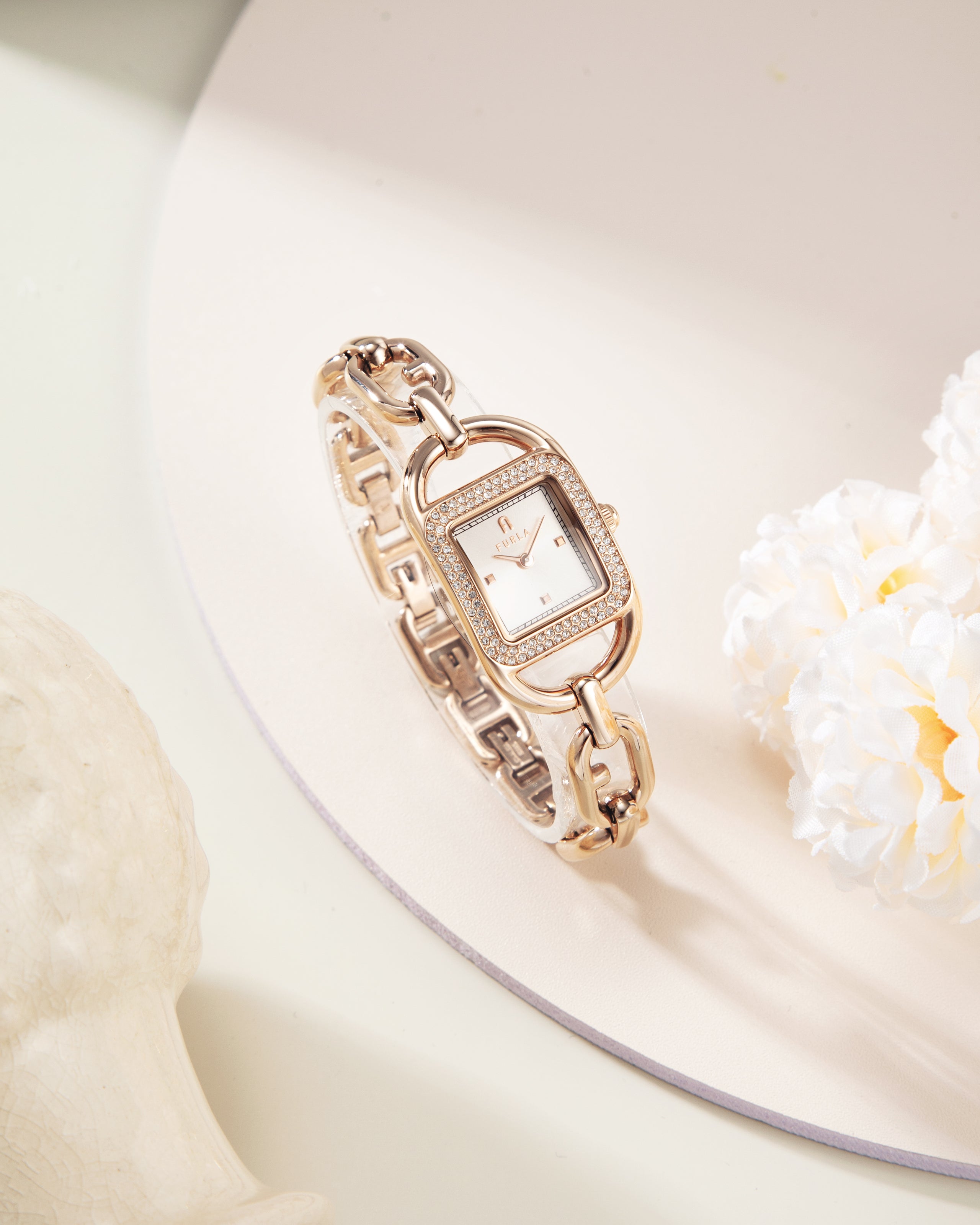 Đồng Hồ Nữ Chain Square Logo