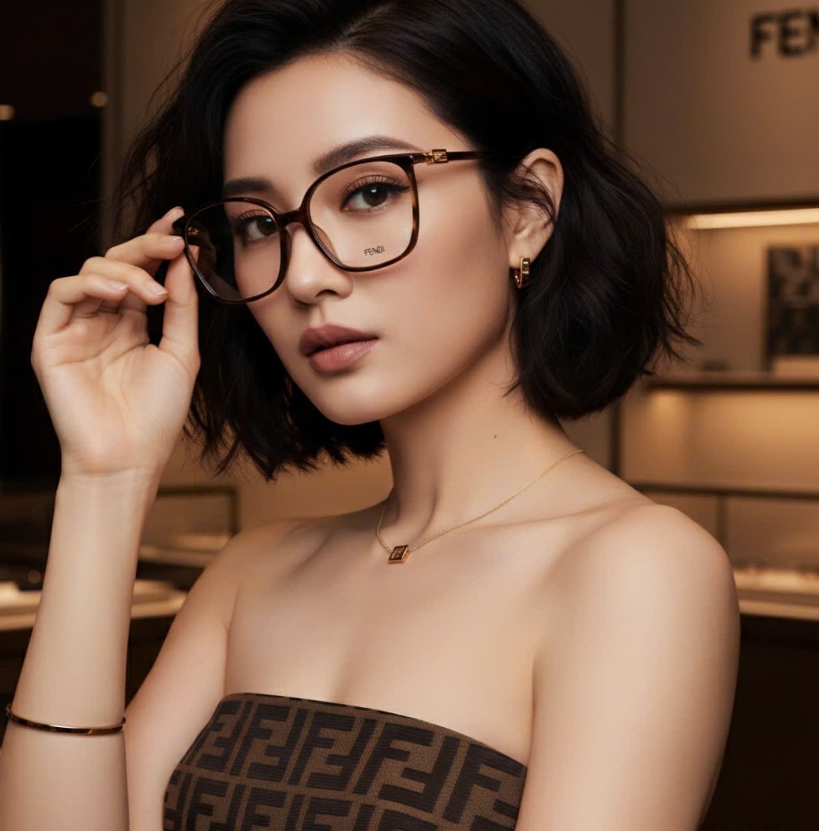 FENDI Gọng Kính Cận Nữ Fendi - Italy FF 0441 086 - L&M Luxury Timepieces