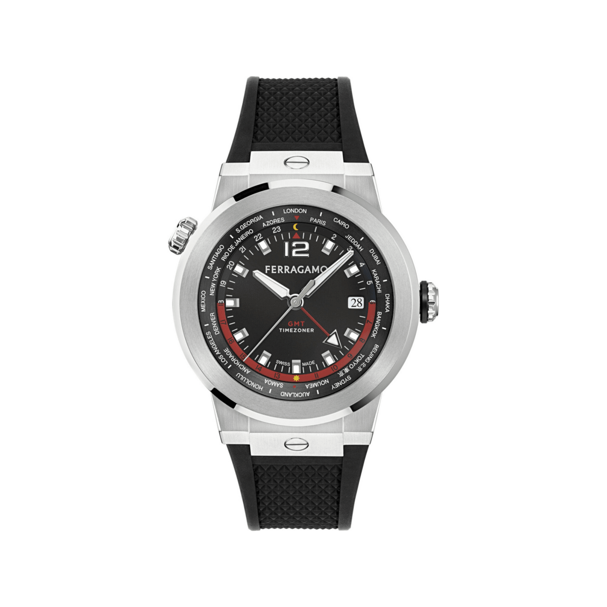 FERRAGAMO Đồng Hồ Nam F-80 Gmt Worldtime SFHA00726 - L&M Luxury Timepieces