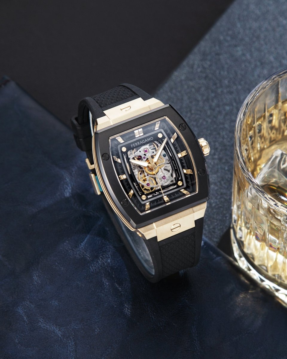 FERRAGAMO Đồng Hồ Nam F8 Tonneau Skeleton SFSU00324 - L&M Luxury Timepieces