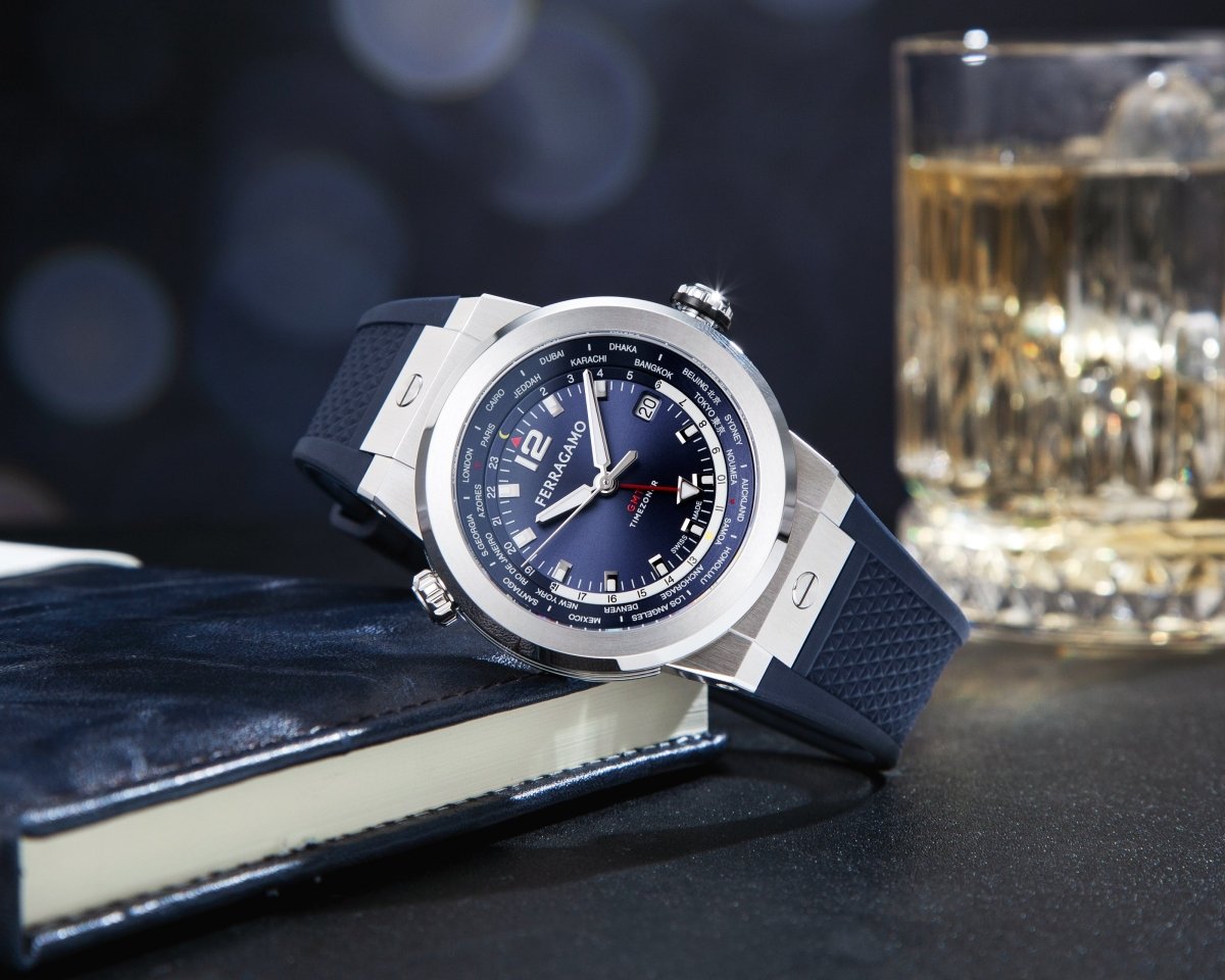 FERRAGAMO Đồng Hồ Nam F8 Worldtime Gmt SFHA00124 - L&M Luxury Timepieces