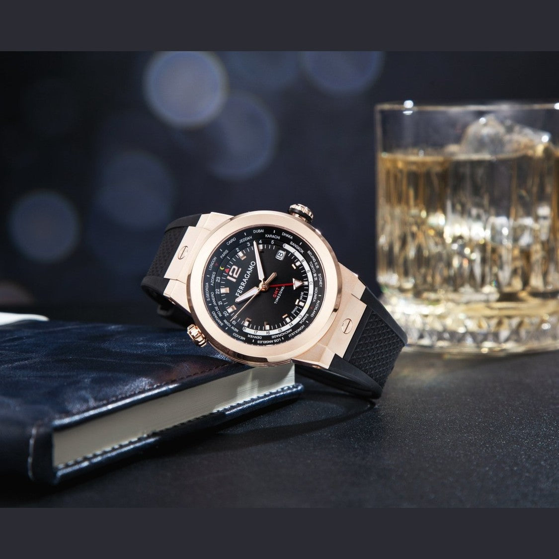 FERRAGAMO Đồng Hồ Nam F8 Worldtime Gmt SFHA00324 - L&M Luxury Timepieces