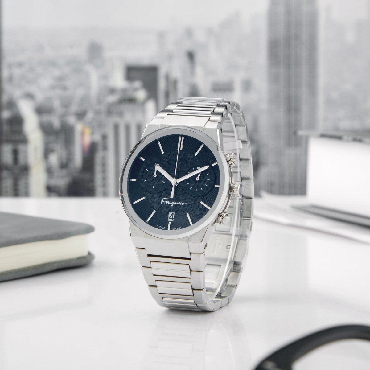 FERRAGAMO Đồng Hồ Nam Sapphire Chrono SFME00321 - L&M Luxury Timepieces