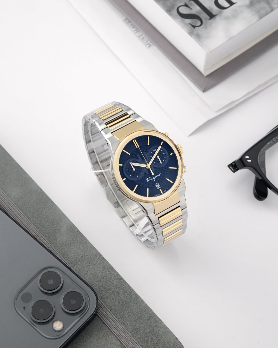 FERRAGAMO Đồng Hồ Nam Sapphire Chrono SFME00521 - L&M Luxury Timepieces