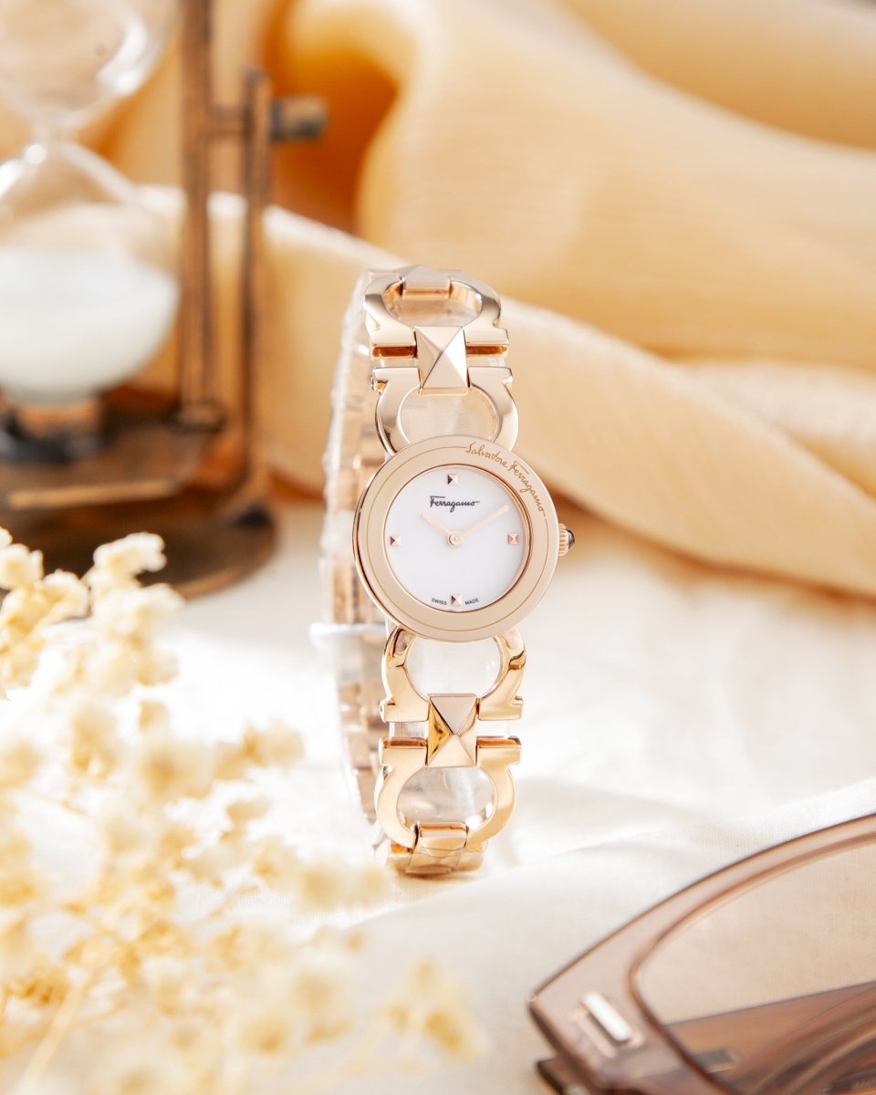 FERRAGAMO Đồng Hồ Nữ Double Gancini Stud SFMI00322 - L&M Luxury Timepieces