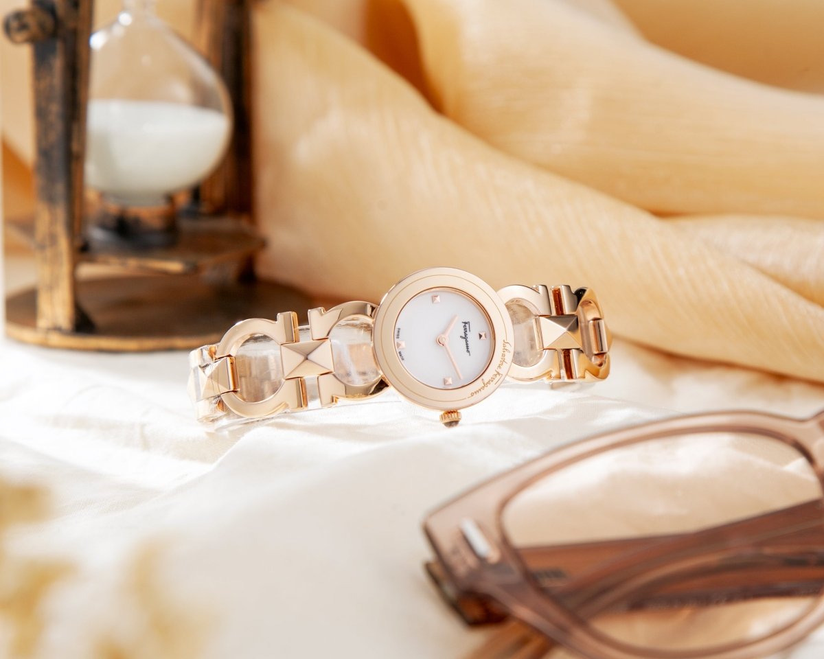 FERRAGAMO Đồng Hồ Nữ Double Gancini Stud SFMI00322 - L&M Luxury Timepieces