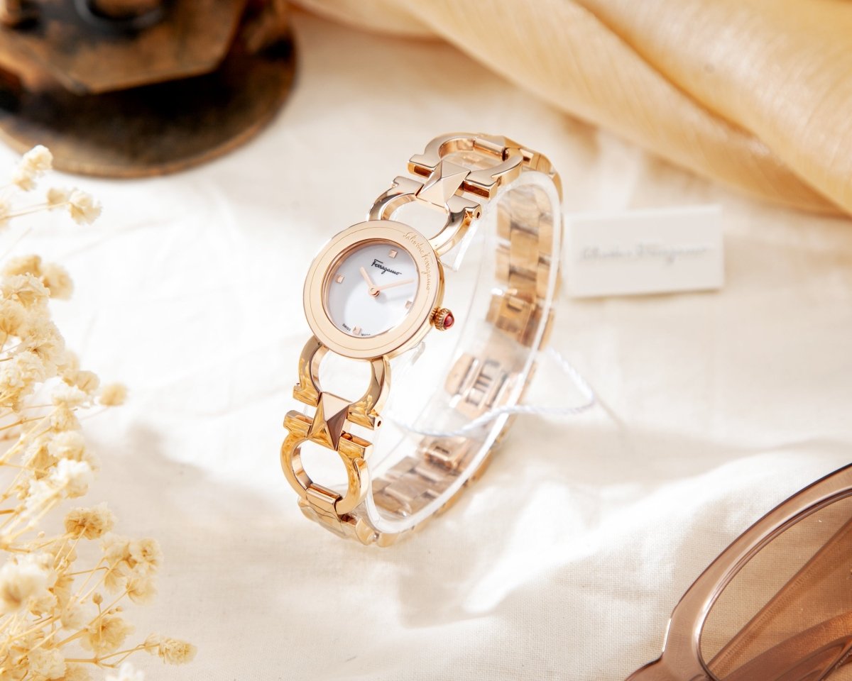 FERRAGAMO Đồng Hồ Nữ Double Gancini Stud SFMI00322 - L&M Luxury Timepieces